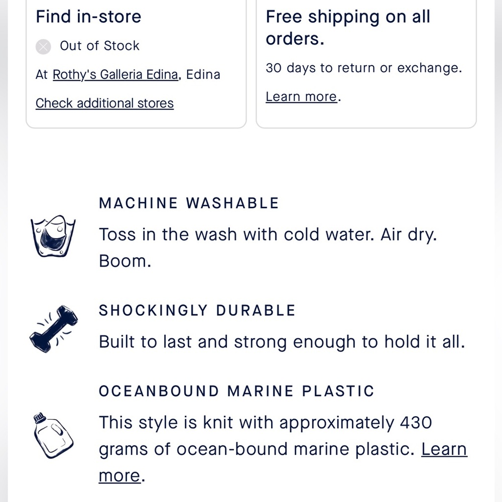 Rothy's daily crossbody bag - Picture 4 of 4